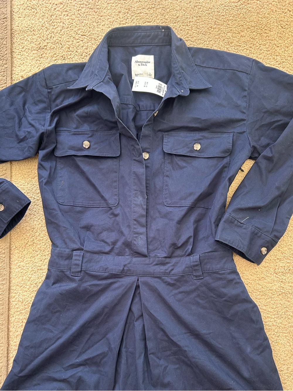 Abercrombie & Fitch Utility Skort Dress in Dark Indigo - Picture 6 of 7